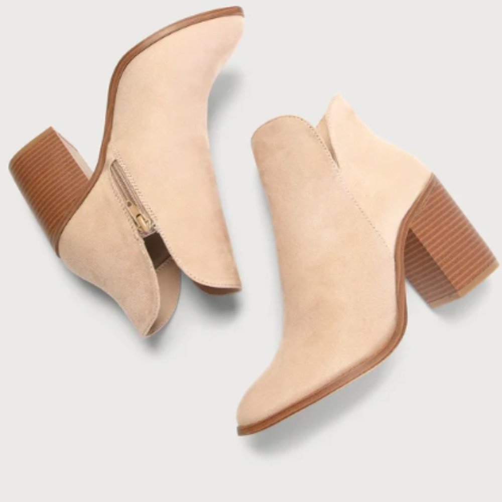 Martella Bone Suede Ankle Booties